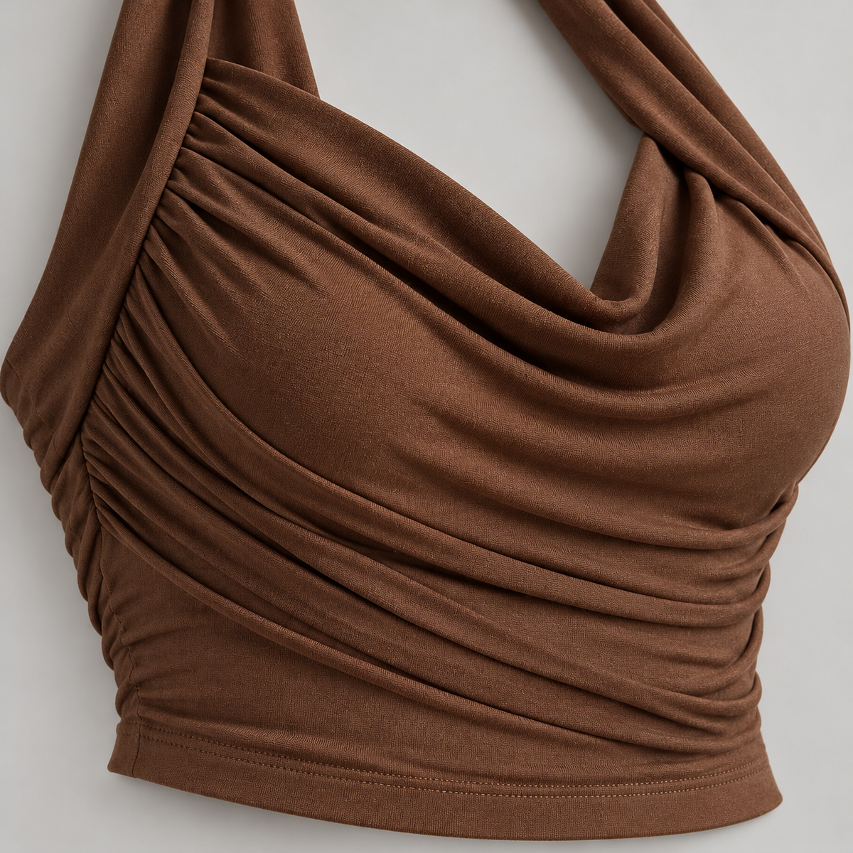 π¦ Gift-Worthy | Sculptural Halter Draping Elegance | Timeless Open-Back Camisole
