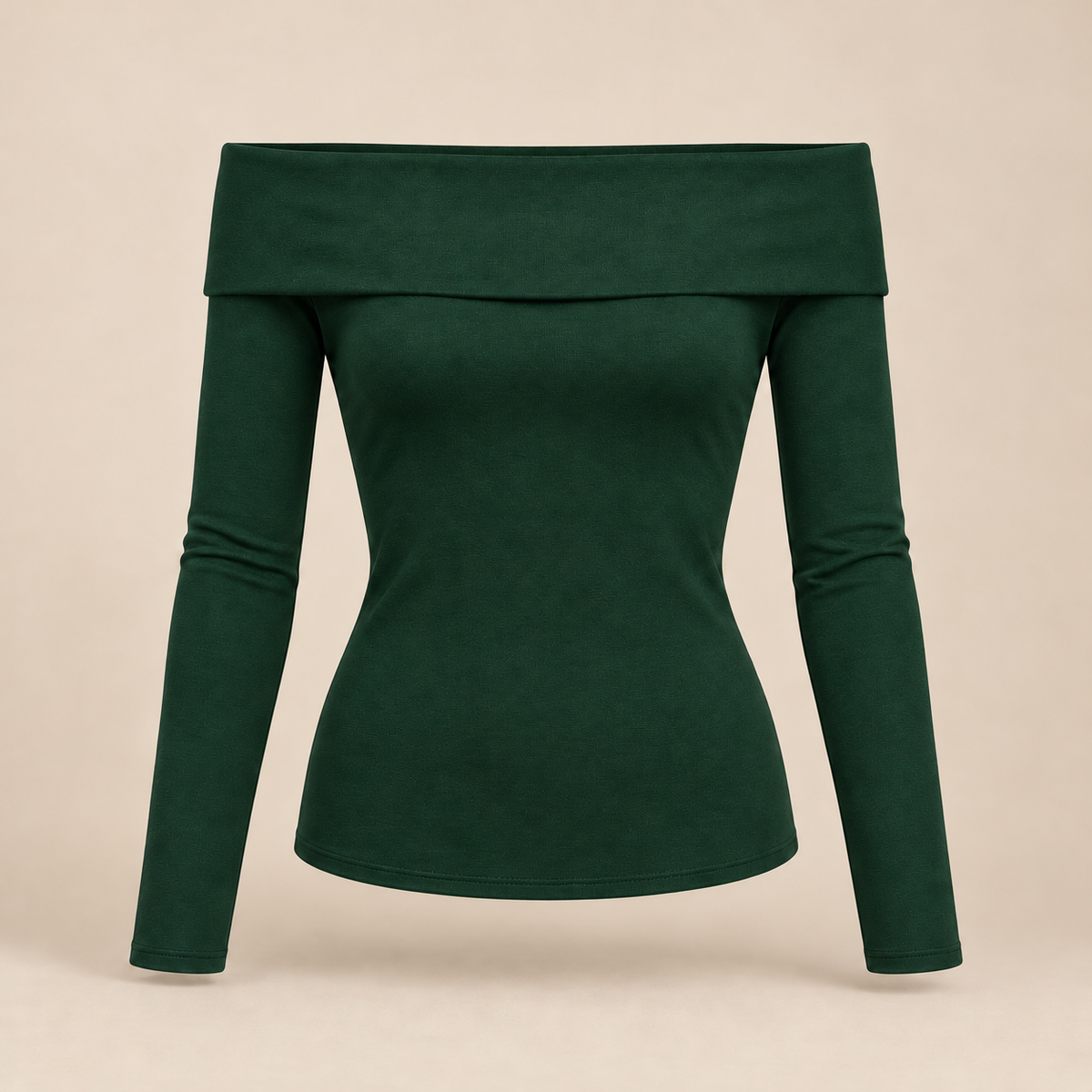 🖤 Gift-Worthy | Elegant Foldover Neckline | Timeless Long-Sleeve Evening Styling