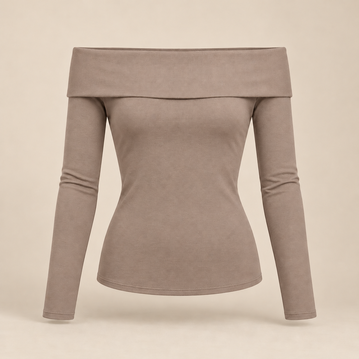 🖤 Gift-Worthy | Elegant Foldover Neckline | Timeless Long-Sleeve Evening Styling