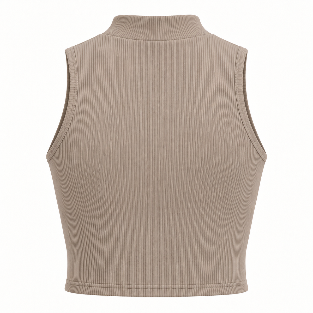 🌼 Gift-Worthy | Graceful Mock-Neck Ribbed Elegance | Timeless Keyhole Silhouette