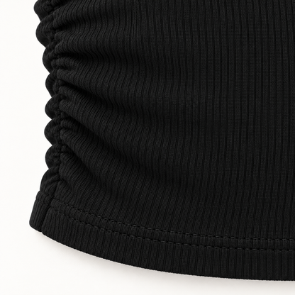 🌺 Gift-Worthy | Refined Asymmetric Ribbed Elegance | Modern One-Shoulder Styling