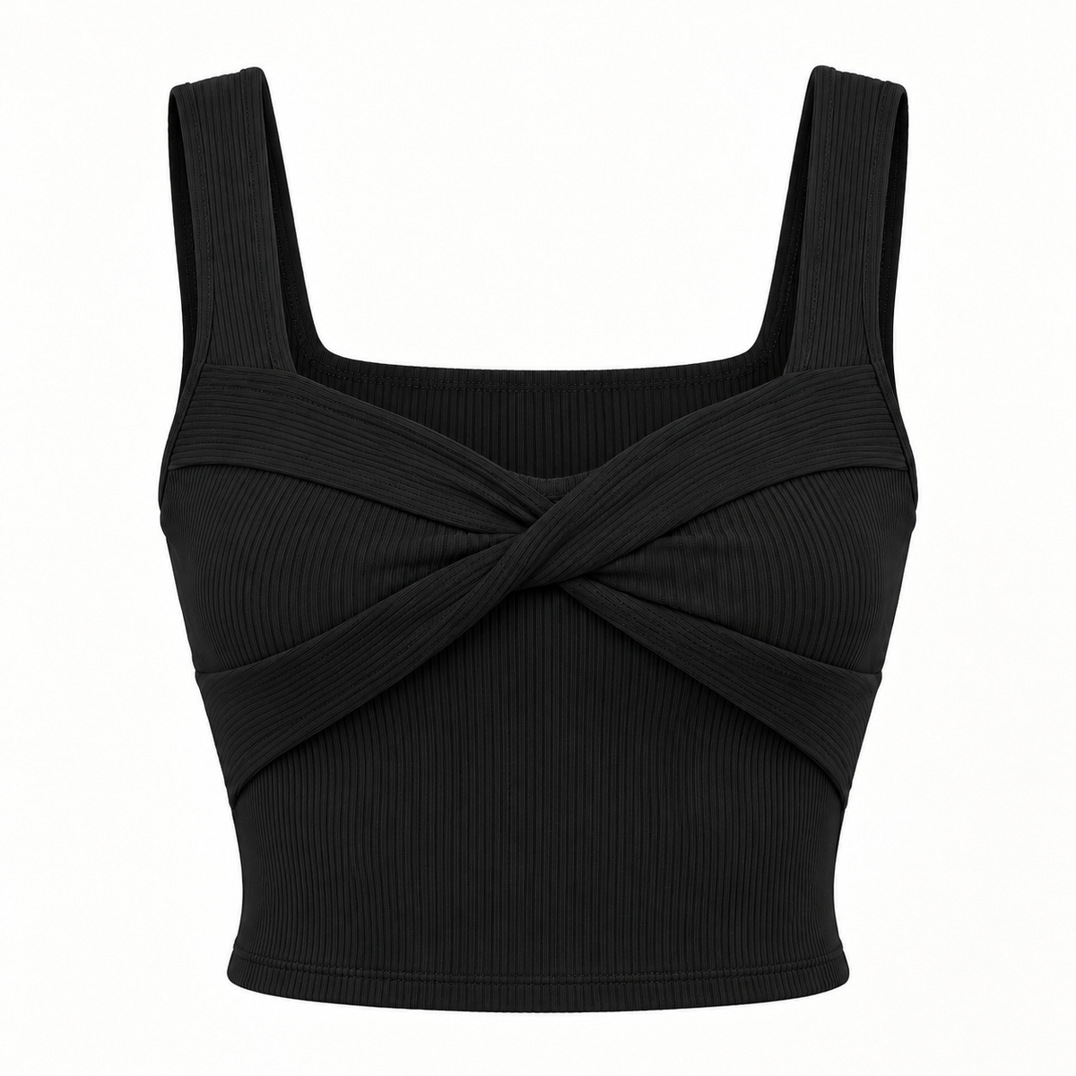 🌻 Gift-Worthy | Graceful Twist-Front Ribbed Elegance | Timeless Layered Camisole