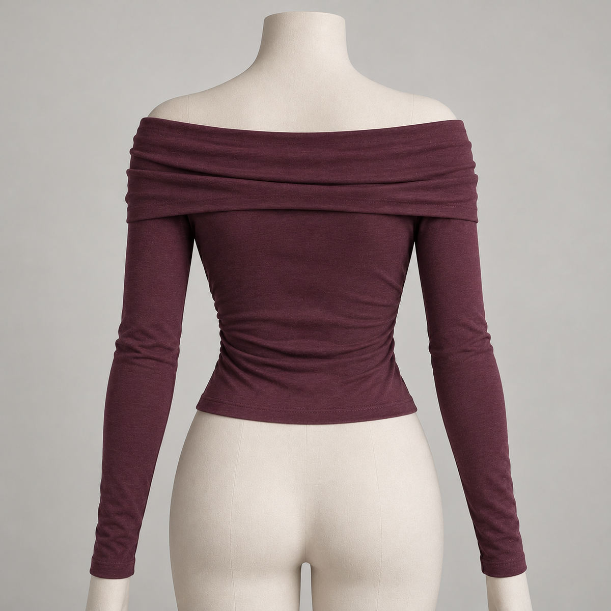 🌙 Gift-Worthy | Sculpted Off-Shoulder Modern Elegance | Timeless Foldover Blouse