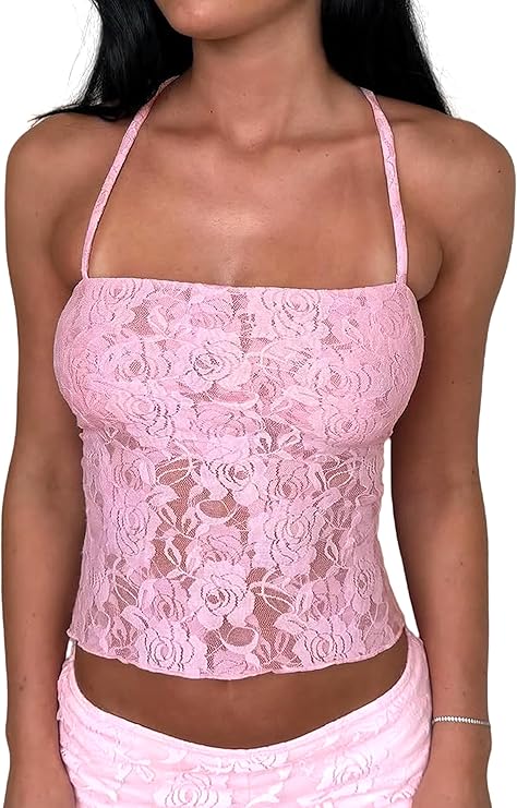 🌷 Gift-Worthy | Enchanting Floral Lace Camisole | Adjustable Backless Silhouette